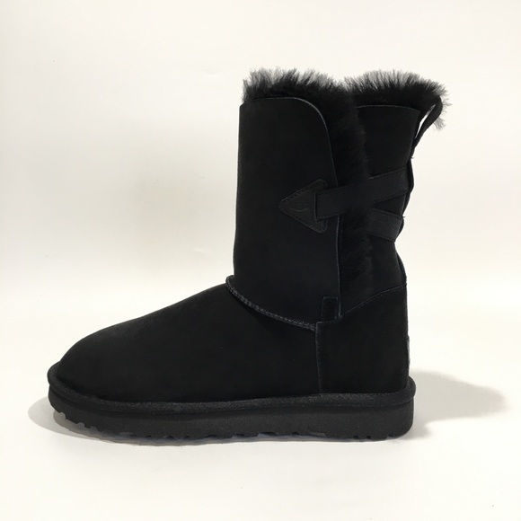UGG Bailey Flex Classic Boots 1129790 -Black Suede /Sheepskin -US 7 -NEW - Picture 4 of 8